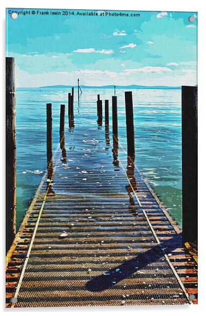 The vanishing pier at Rhos on Sea, Artistically po Acrylic by Frank Irwin