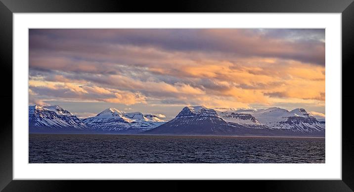 Icelandic Sunset Framed Mounted Print by Ceri Jones