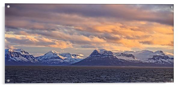 Icelandic Sunset Acrylic by Ceri Jones