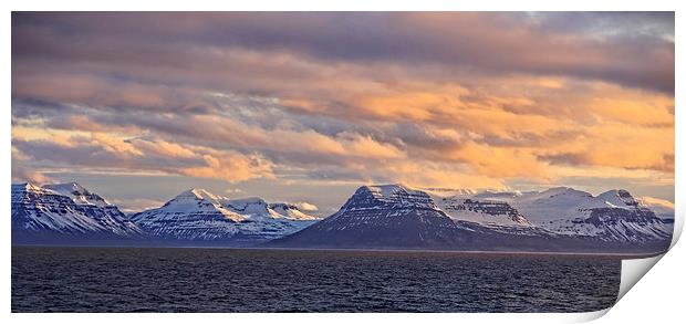 Icelandic Sunset Print by Ceri Jones