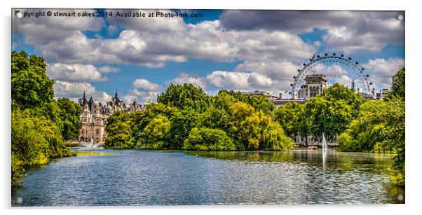 London Eye from St Jamess Park Acrylic by stewart oakes