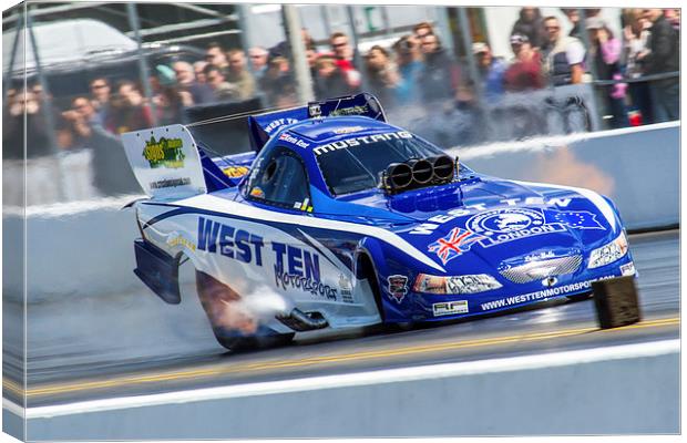 West Ten Funny Car Canvas Print by Oxon Images