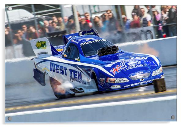 West Ten Funny Car Acrylic by Oxon Images