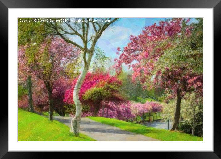 Victoria Park Springtime Framed Mounted Print by Dawn O'Connor