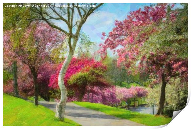 Victoria Park Springtime Print by Dawn O'Connor