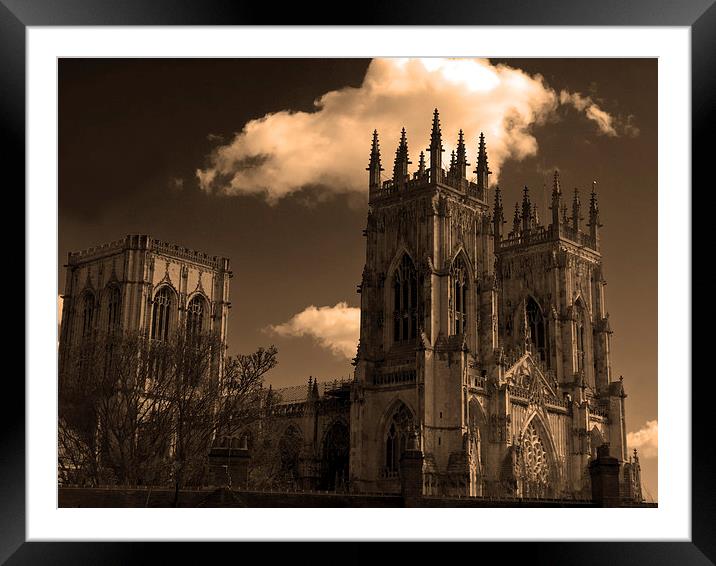 York MInster in the fall Framed Mounted Print by Robert Gipson