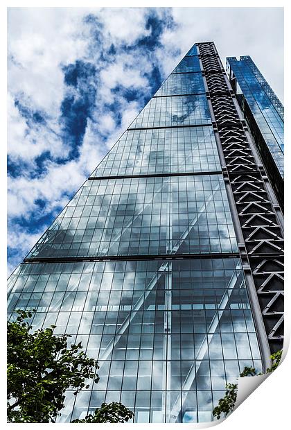 Triangular skyscraper in London Print by Jason Wells