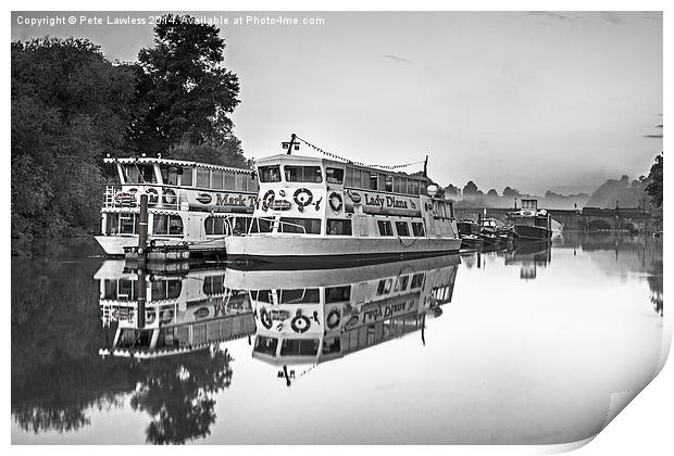 Chester Boats River Dee Chester Print by Pete Lawless