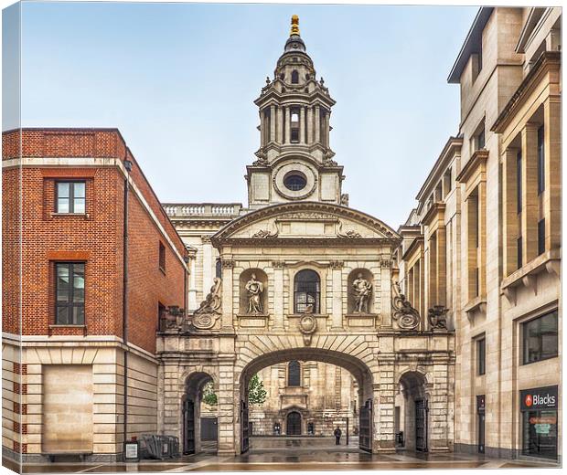 St Pauls From Paternoster Square Canvas Print by LensLight Traveler