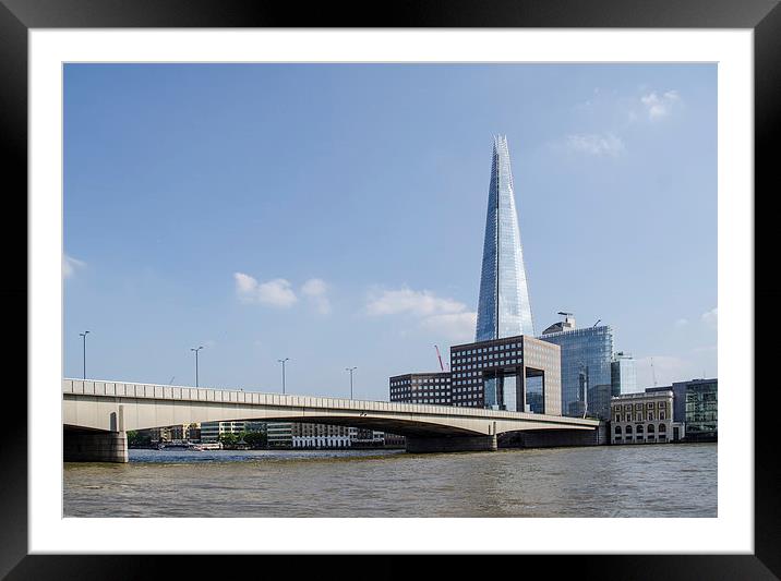 The Shard And London Bridge Framed Mounted Print by LensLight Traveler