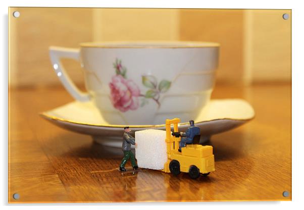 Builders tea Acrylic by Rebecca Giles