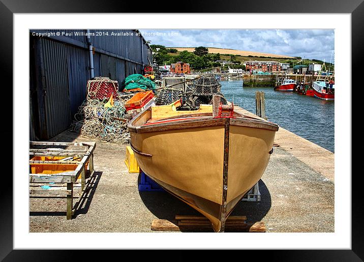 Boat on the Quayside Framed Mounted Print by Paul Williams
