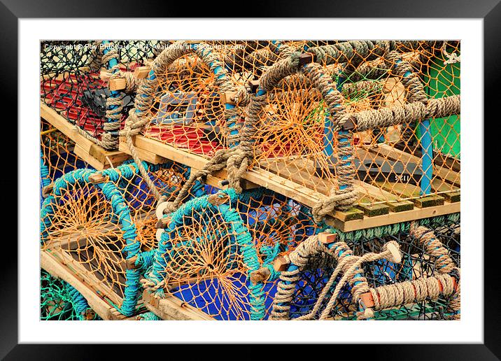 Lobster Pots Framed Mounted Print by Ray Pritchard