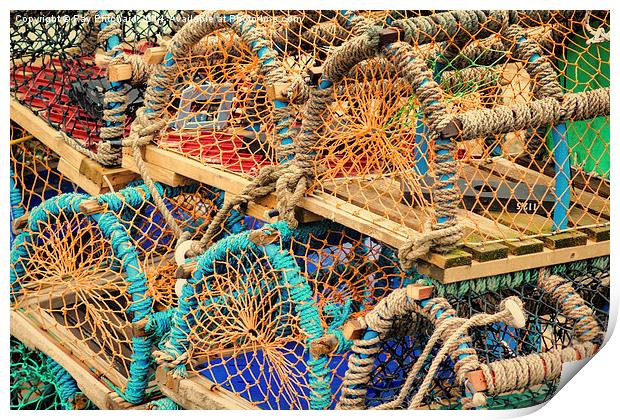 Lobster Pots Print by Ray Pritchard