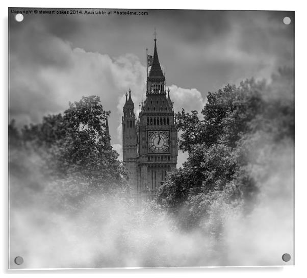 Big Ben 1859 London Acrylic by stewart oakes