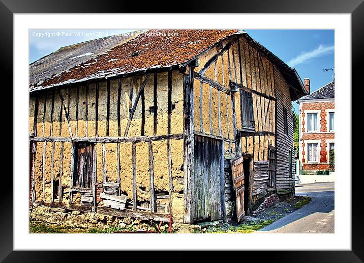 Old Barn in French Ardennes Framed Mounted Print by Paul Williams