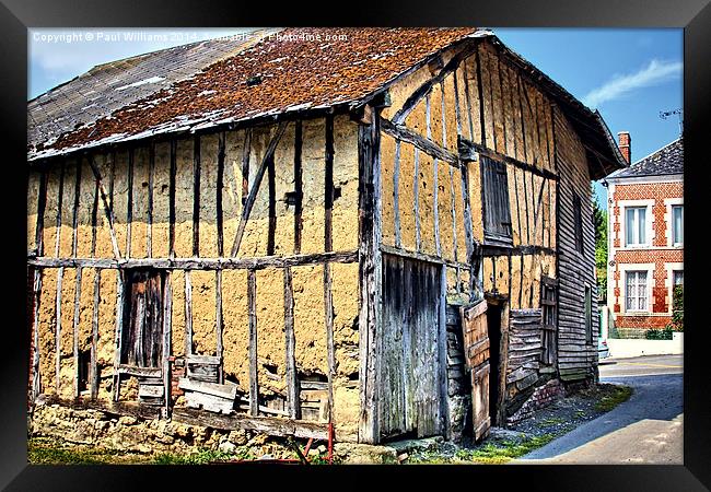 Old Barn in French Ardennes Framed Print by Paul Williams