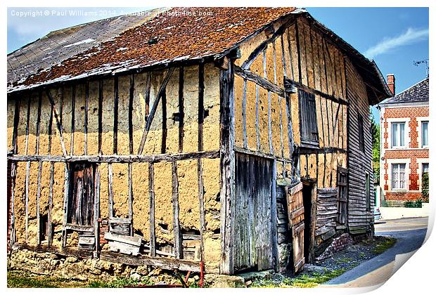 Old Barn in French Ardennes Print by Paul Williams