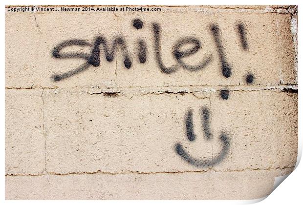 Smile Print by Vincent J. Newman