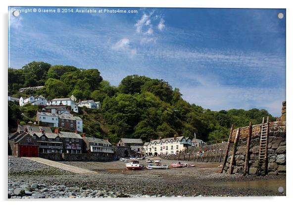 Clovelly Harbour Acrylic by Graeme B