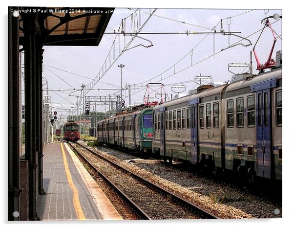 Stazione di Lucca Acrylic by Paul Williams