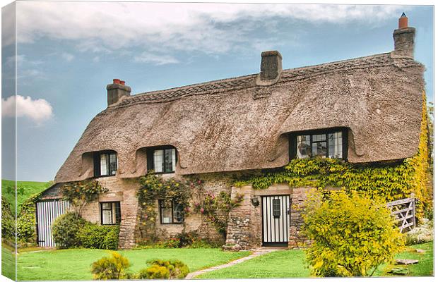 Dorset Cottage . Canvas Print by Irene Burdell