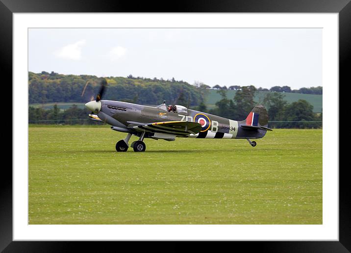 Spitfire Mk IXB Framed Mounted Print by J Biggadike