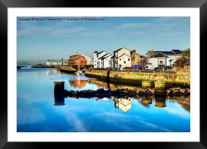 Auld Brig Reflection Framed Mounted Print by Valerie Paterson