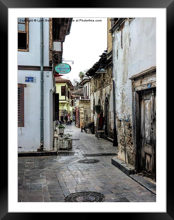 Back Streets of Antalya Framed Mounted Print by Lynn Bolt