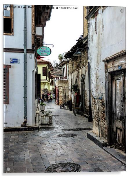 Back Streets of Antalya Acrylic by Lynn Bolt
