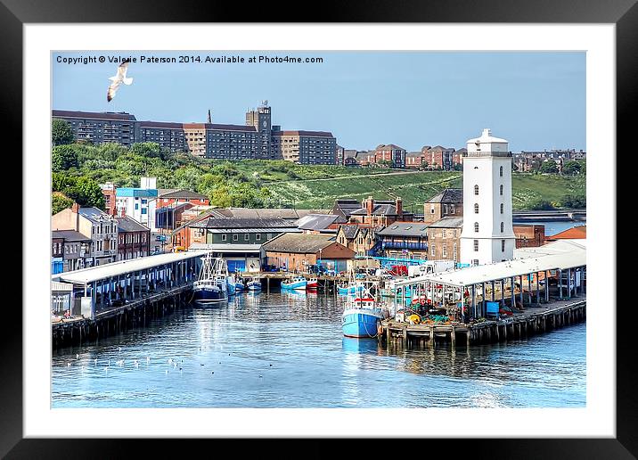 North Shields Fish Quay Framed Mounted Print by Valerie Paterson