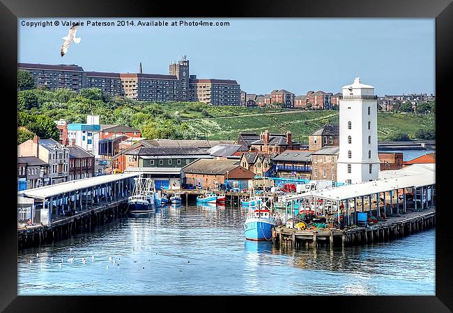 North Shields Fish Quay Framed Print by Valerie Paterson