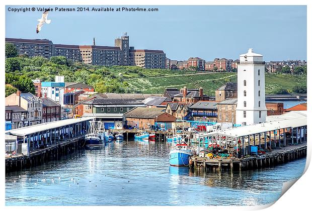 North Shields Fish Quay Print by Valerie Paterson