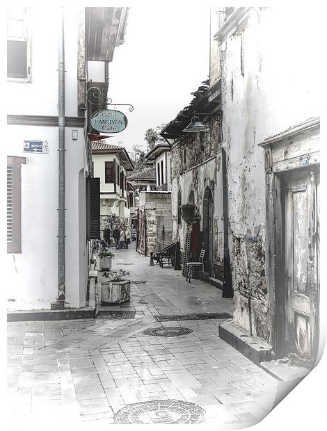 Back Streets of Antalya 2 Print by Lynn Bolt
