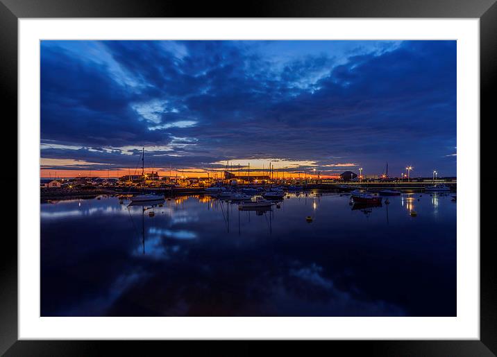 Sunset Harbour Framed Mounted Print by Ian Mitchell