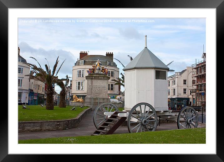 Weymouth Bathing Machine Framed Mounted Print by Graham Custance