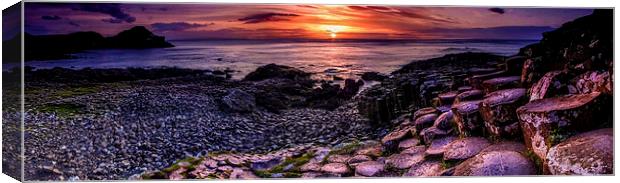 The Giants Causeway, Pamoramic Canvas Print by Dave Hudspeth Landscape Photography