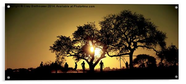 Evening game Acrylic by Cissy Brethouwer