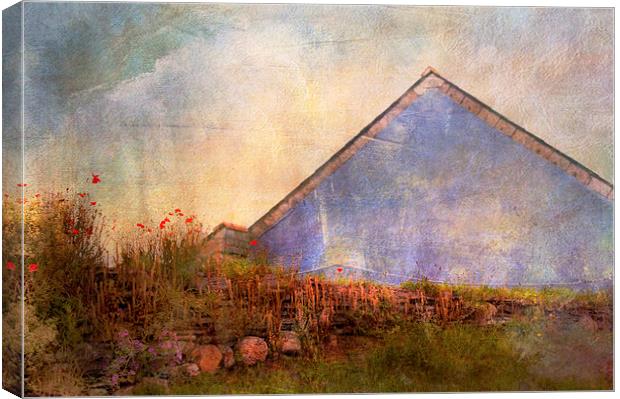 The Blue Cottage Canvas Print by Dawn Cox