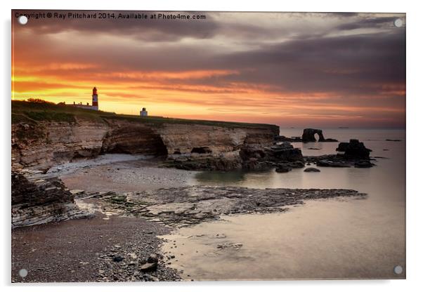Souter Lighthouse at Sunset Acrylic by Ray Pritchard