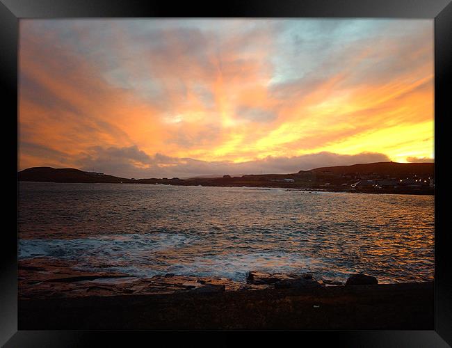 beiwick,lerwick,shetland Framed Print by sue piff