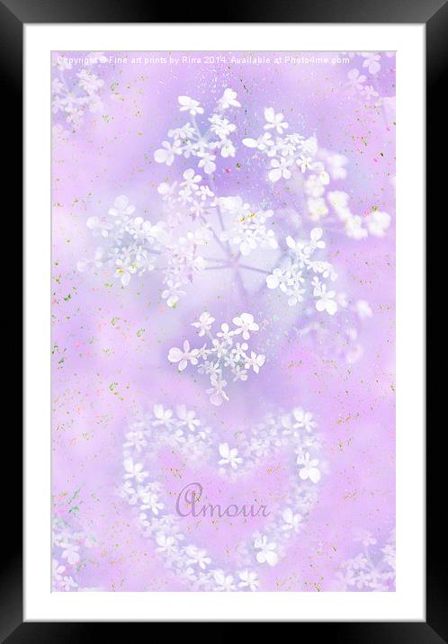Amour Framed Mounted Print by Fine art by Rina