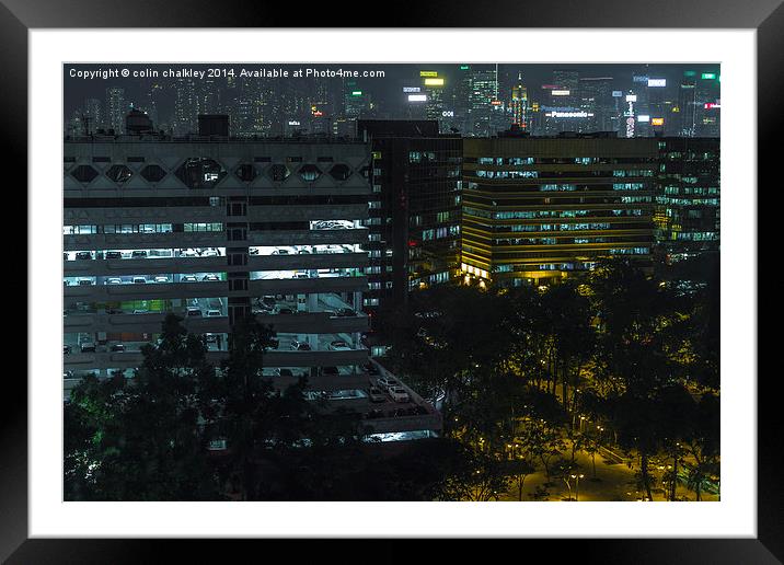 Urban Kowloon Framed Mounted Print by colin chalkley