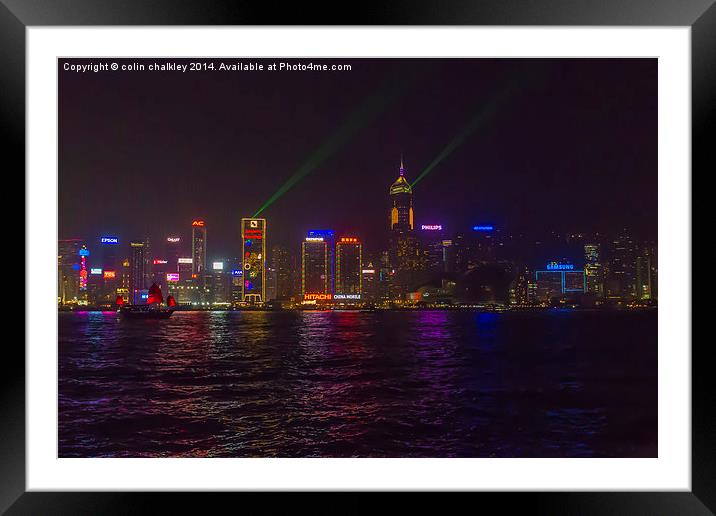 Symphony of Light Hong Kong Framed Mounted Print by colin chalkley