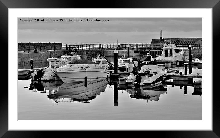 Porthcawl Marina Framed Mounted Print by Paula J James