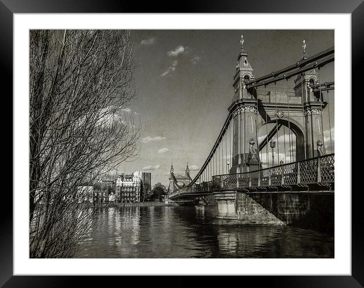 Hammersmith bridge Framed Mounted Print by Jon Mills