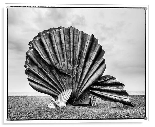 The Scallop, Aldeburgh Acrylic by Mark Bangert