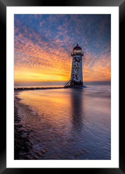 Sunset at the Lighthouse Framed Mounted Print by Ian Mitchell
