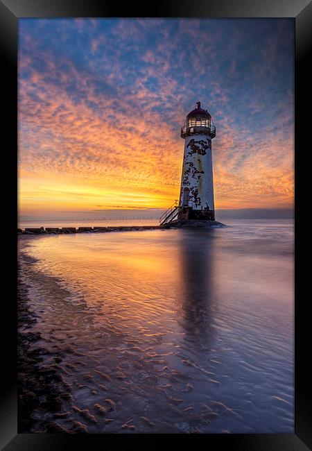 Sunset at the Lighthouse Framed Print by Ian Mitchell