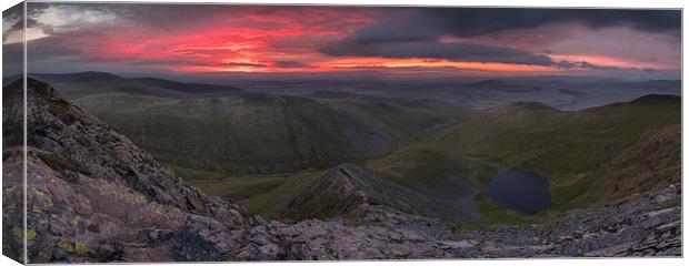 Blencathra Sunrise - Sharp Edge Panoramic Canvas Print by James Grant